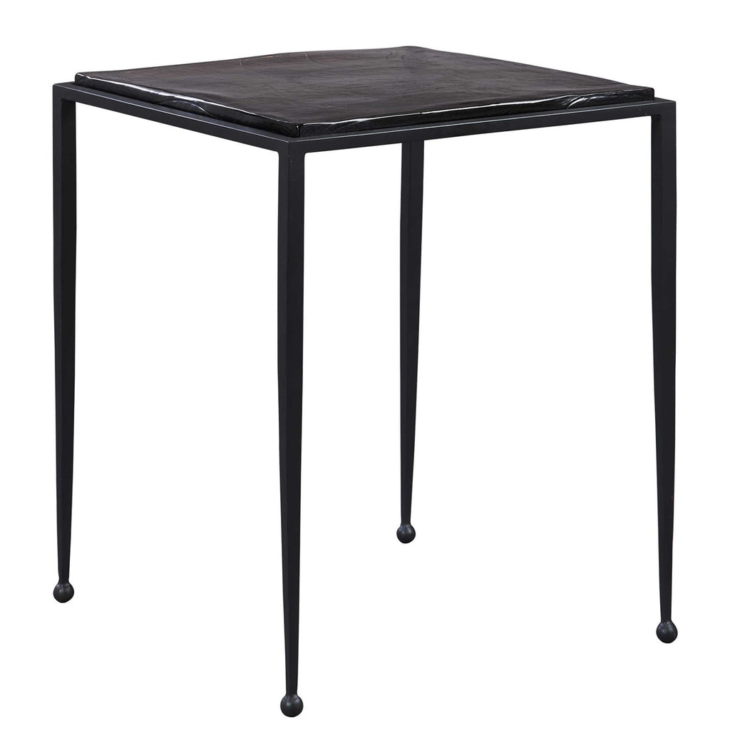 Wavelet Iron Side Table - Bombay Mercantile