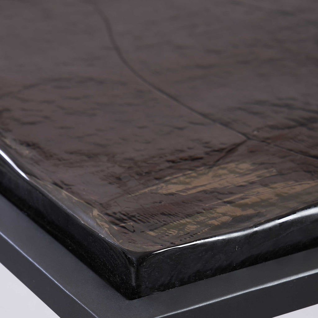 Wavelet Iron Side Table - Bombay Mercantile