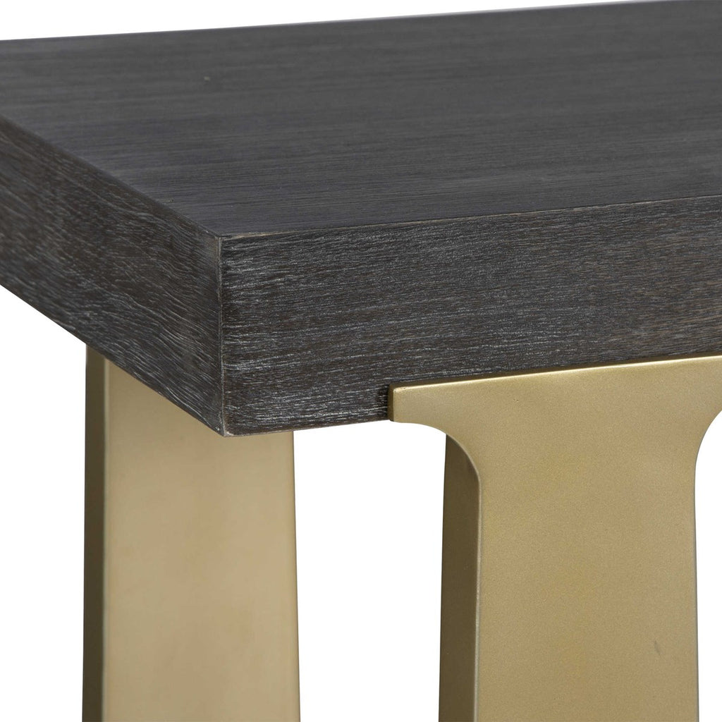 Voyage Brass And Wood Bench - Bombay Mercantile