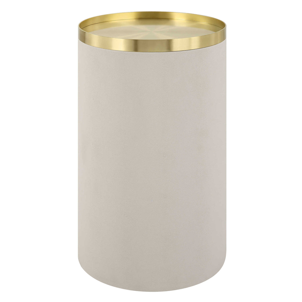 Circuit Brass & White Accent Table - Bombay Mercantile