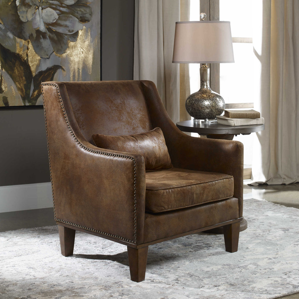 Clay Leather Armchair - Bombay Mercantile