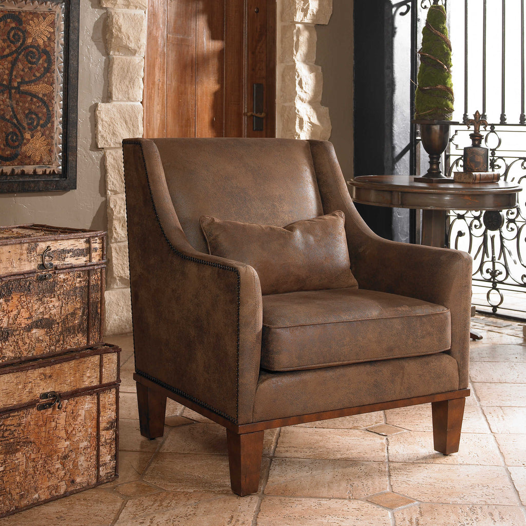 Clay Leather Armchair - Bombay Mercantile