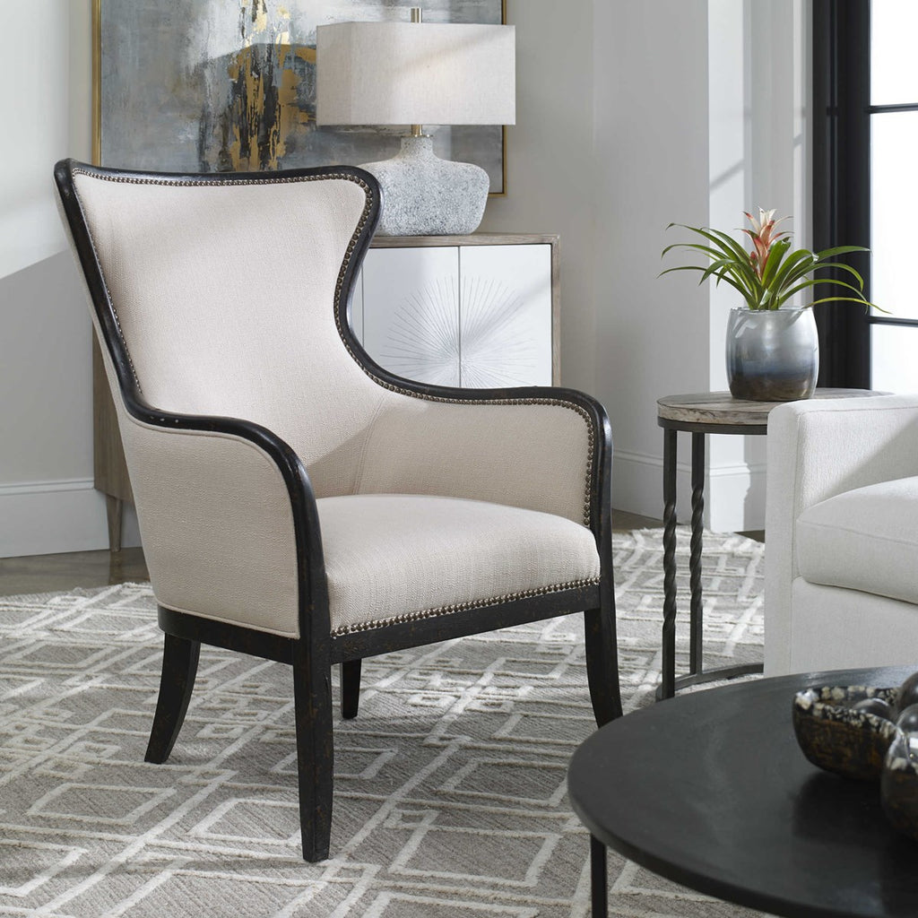 Sandy Wing Back Armchair - Bombay Mercantile