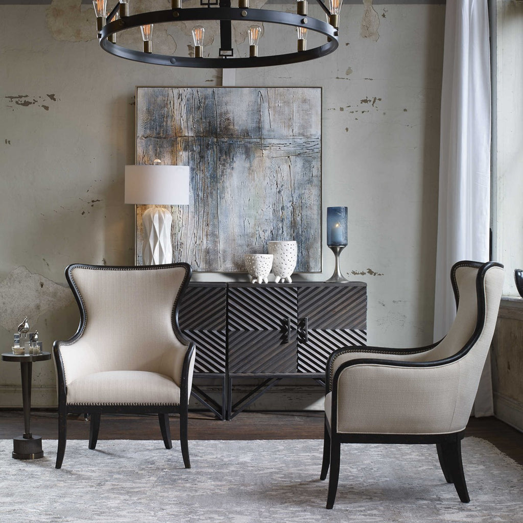 Sandy Wing Back Armchair - Bombay Mercantile
