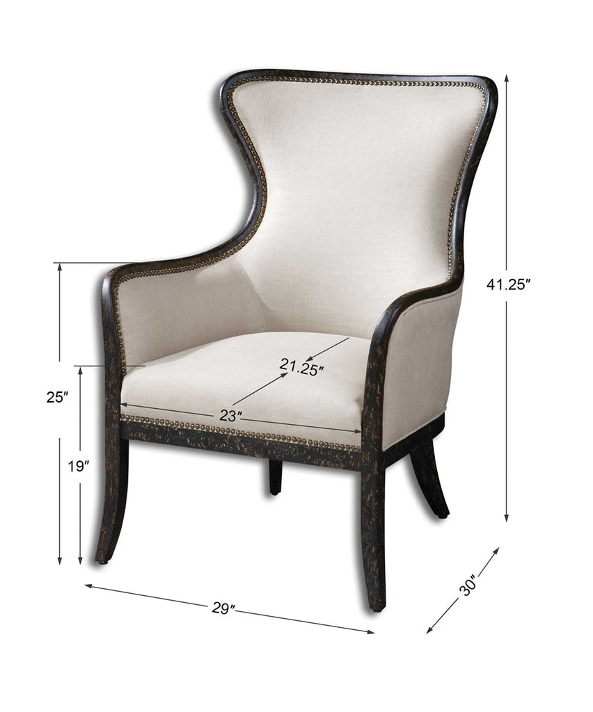 Sandy Wing Back Armchair - Bombay Mercantile