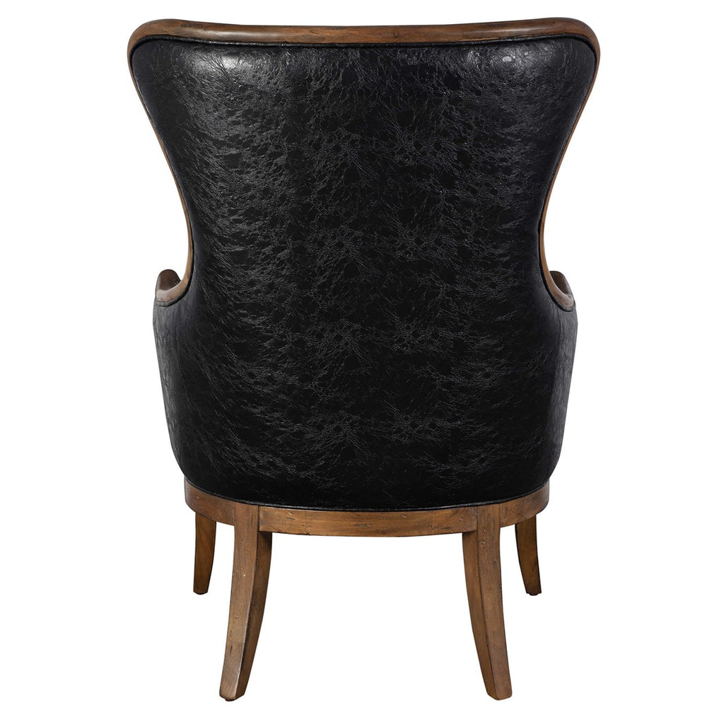 Snowden Tan Wing Chair - Bombay Mercantile
