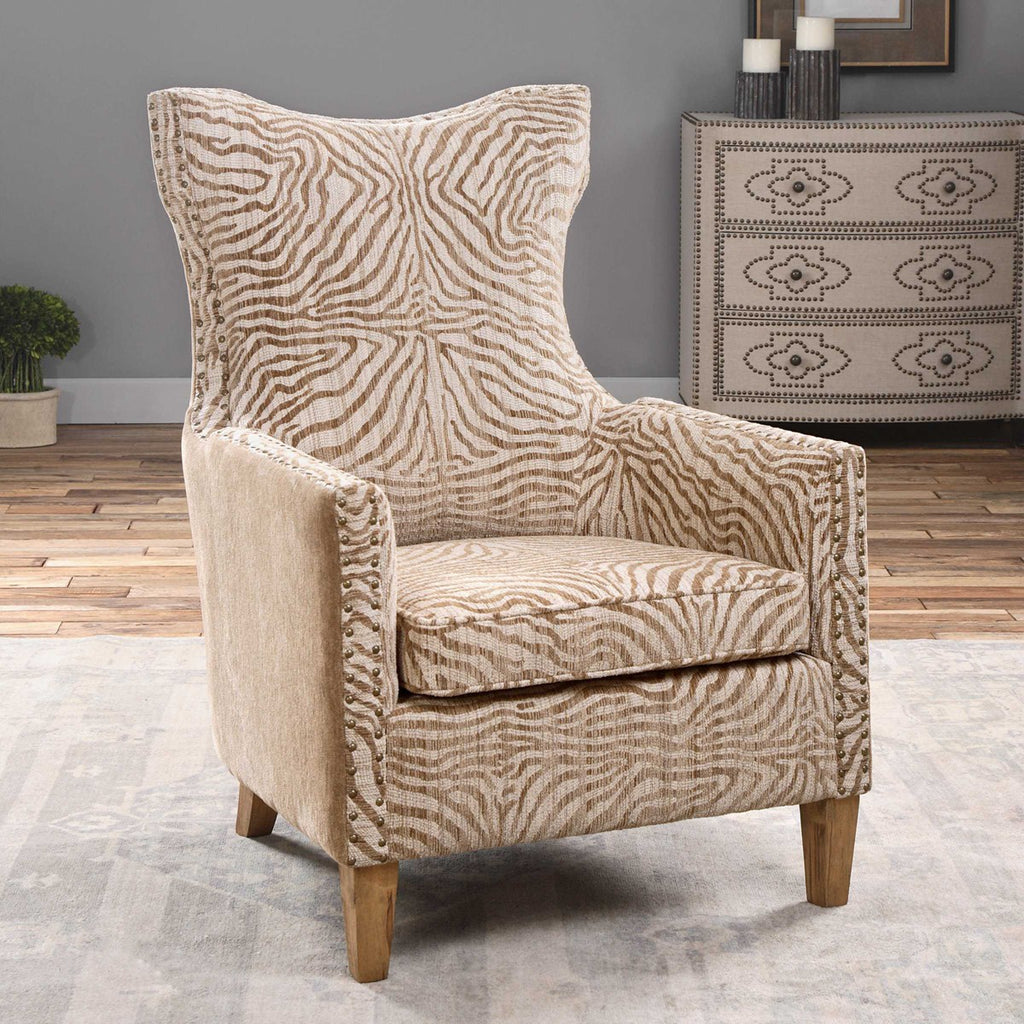Kiango Animal Pattern Armchair - Bombay Mercantile