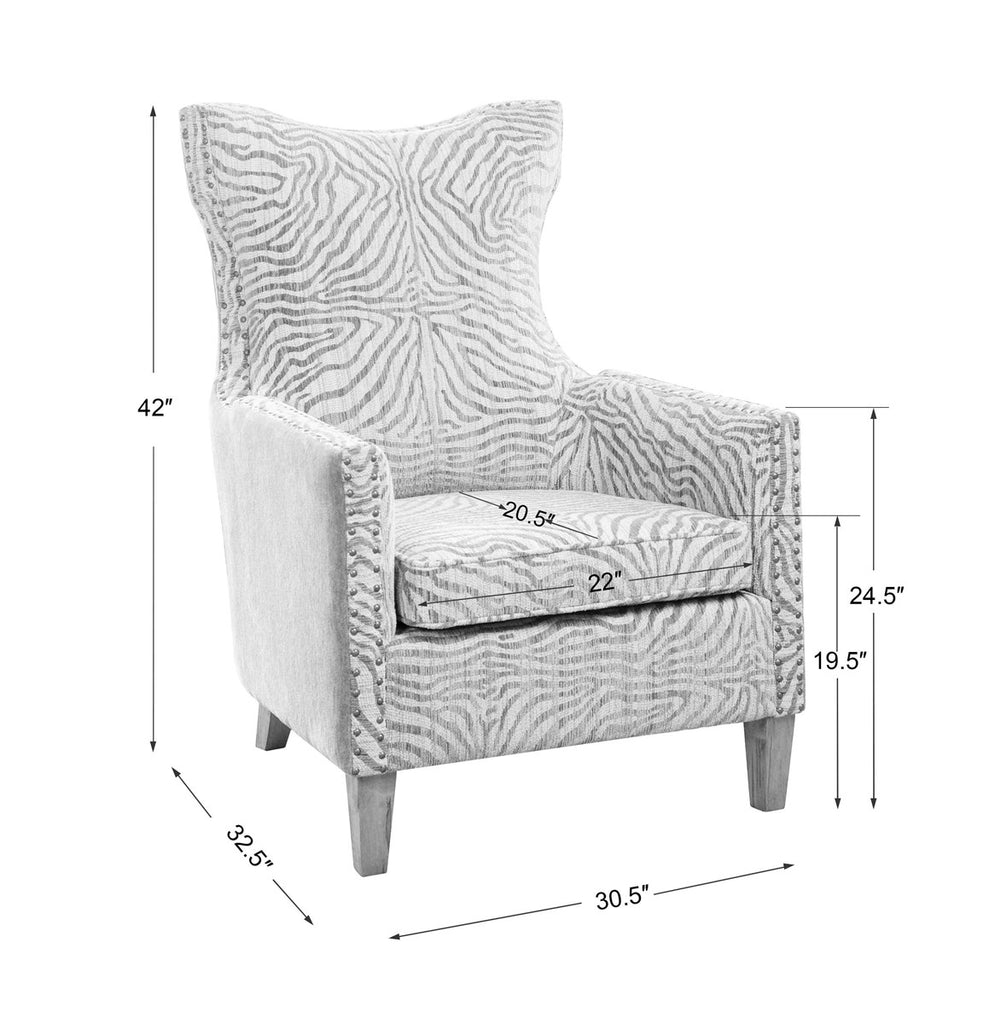 Kiango Animal Pattern Armchair - Bombay Mercantile