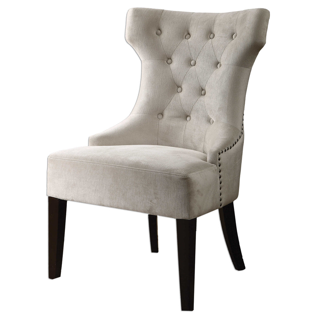Arlette Tufted Wing Chair - Bombay Mercantile