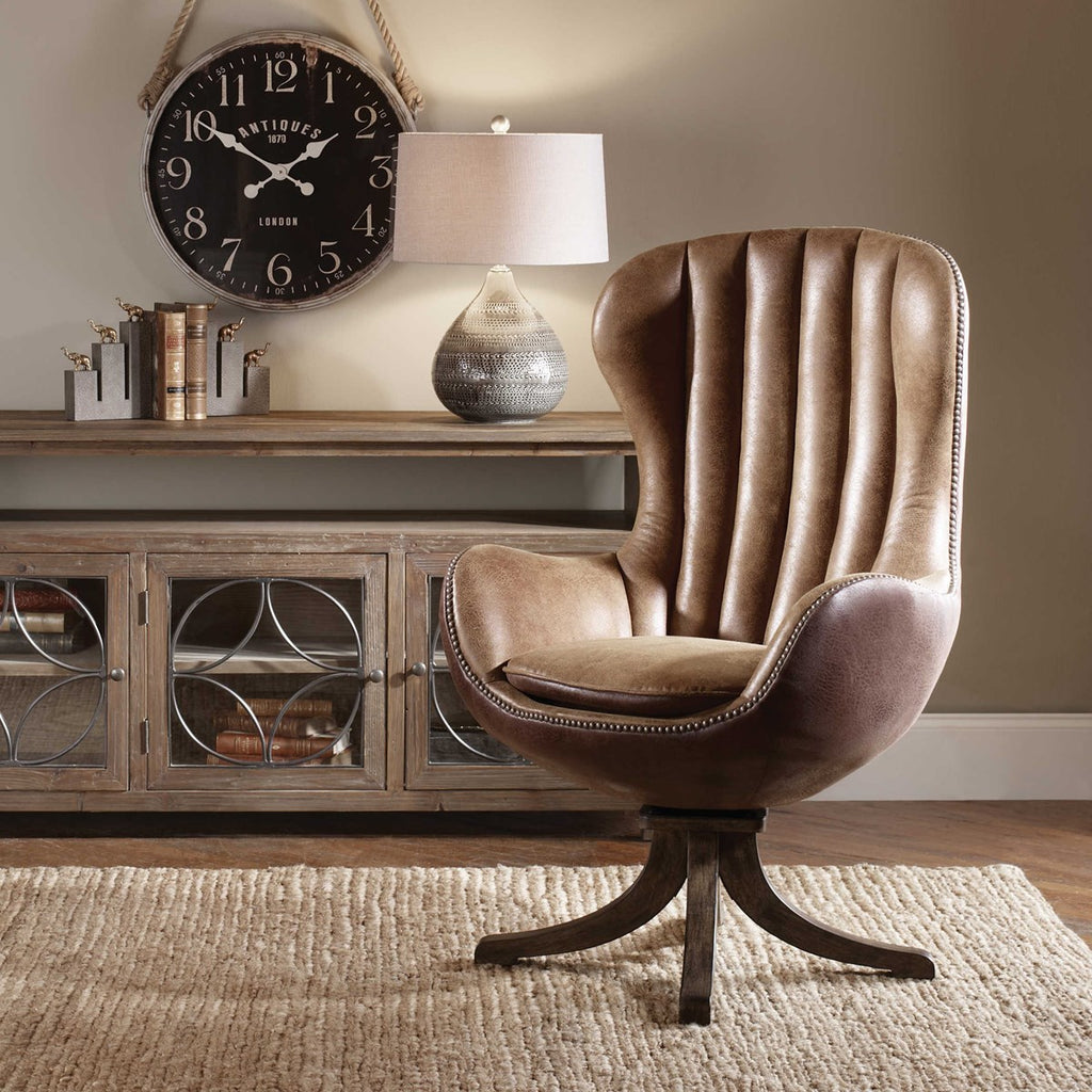 Garrett Mid-century Swivel Chair - Bombay Mercantile