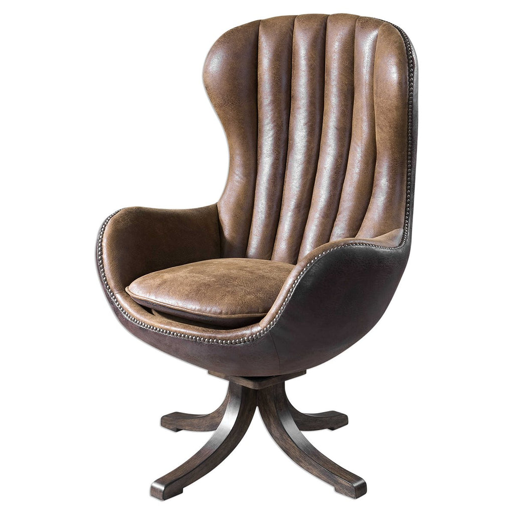 Garrett Mid-century Swivel Chair - Bombay Mercantile