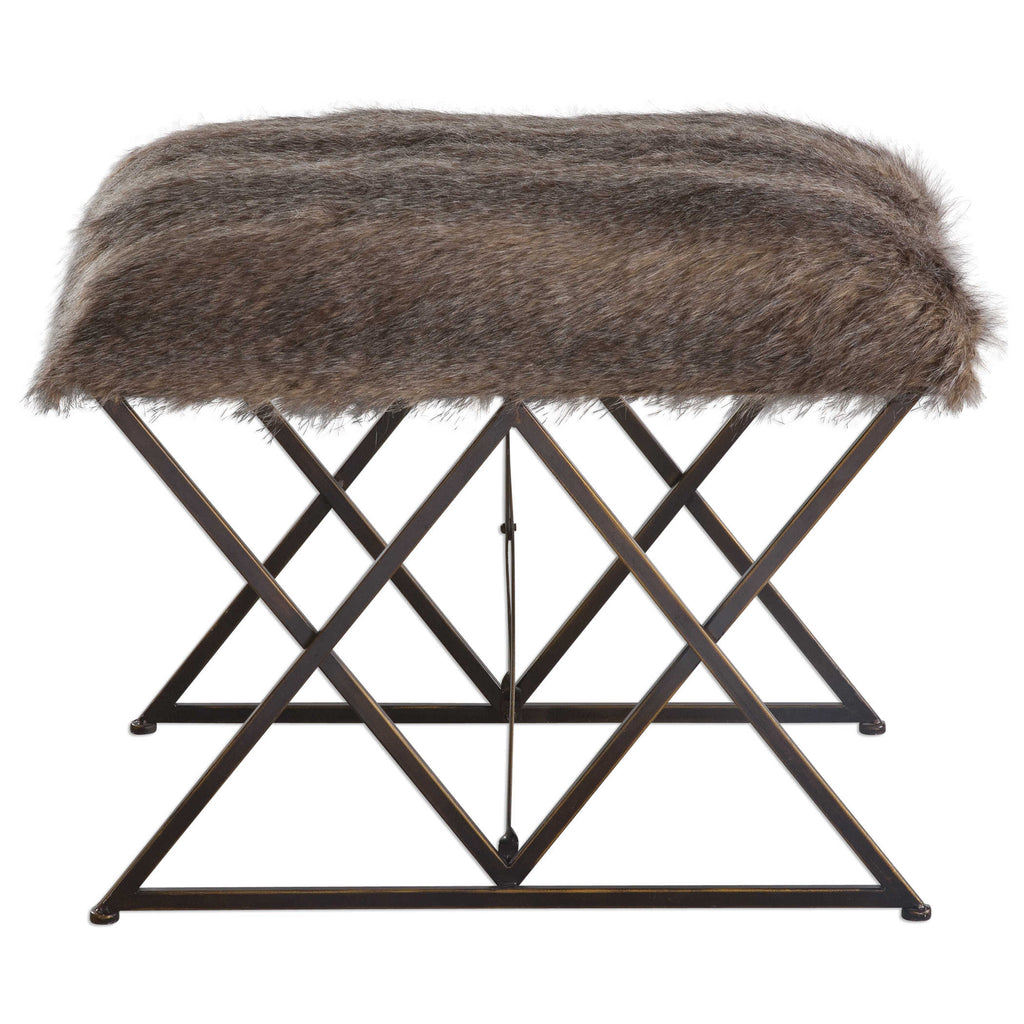 Brannen Plush Small Bench - Bombay Mercantile