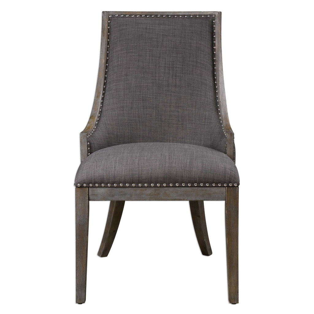 Aidrian Charcoal Gray Accent Chair - Bombay Mercantile