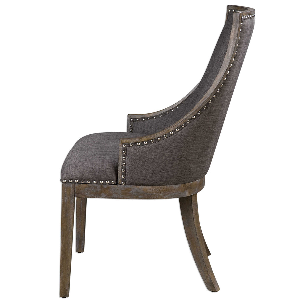 Aidrian Charcoal Gray Accent Chair - Bombay Mercantile