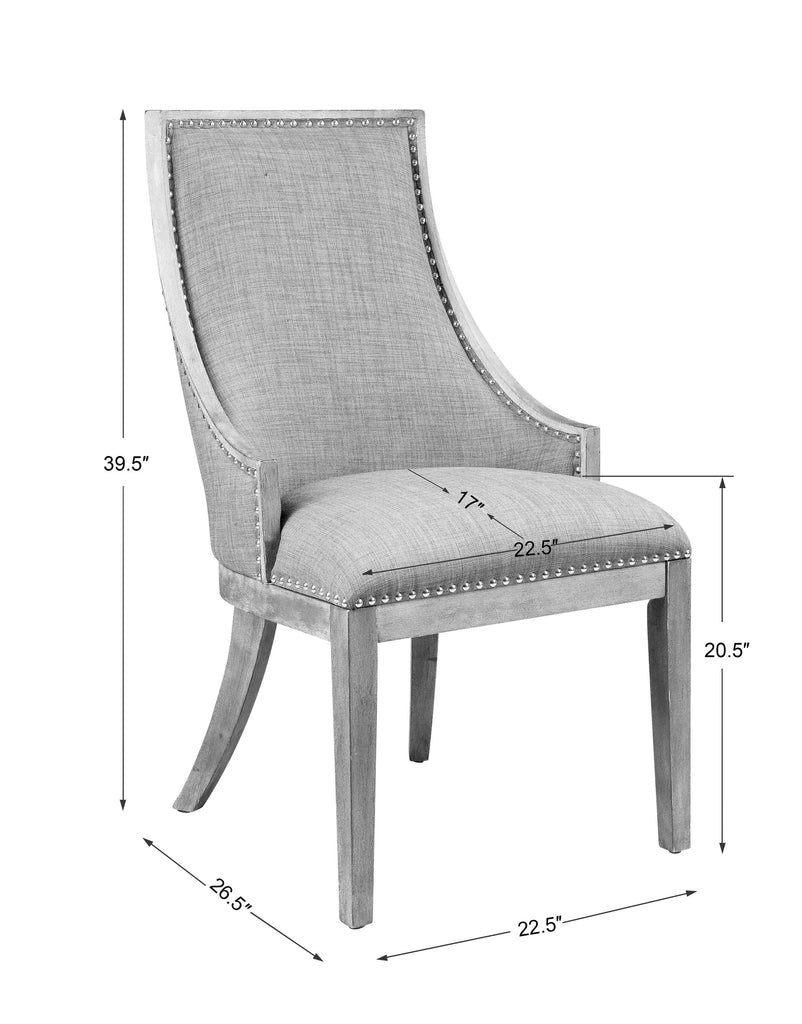 Aidrian Charcoal Gray Accent Chair - Bombay Mercantile