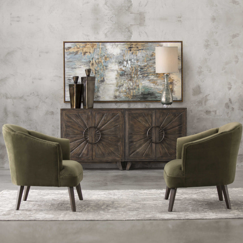 Conroy Olive Accent Chair - Bombay Mercantile