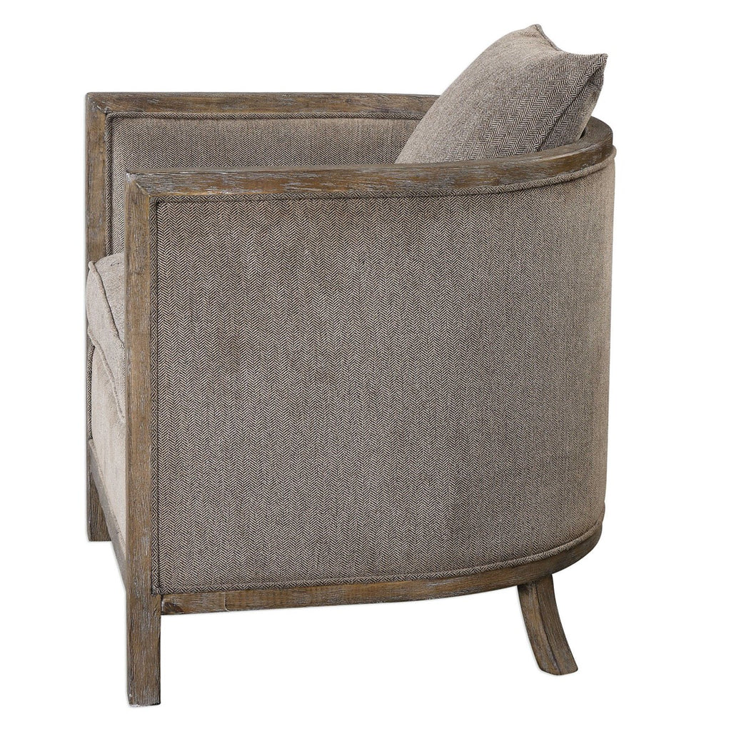 Viaggio Gray Chenille Accent Chair - Bombay Mercantile