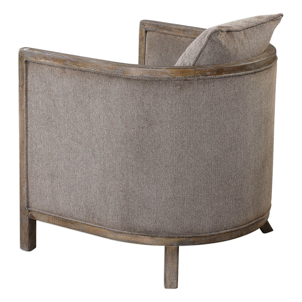 Viaggio Gray Chenille Accent Chair - Bombay Mercantile