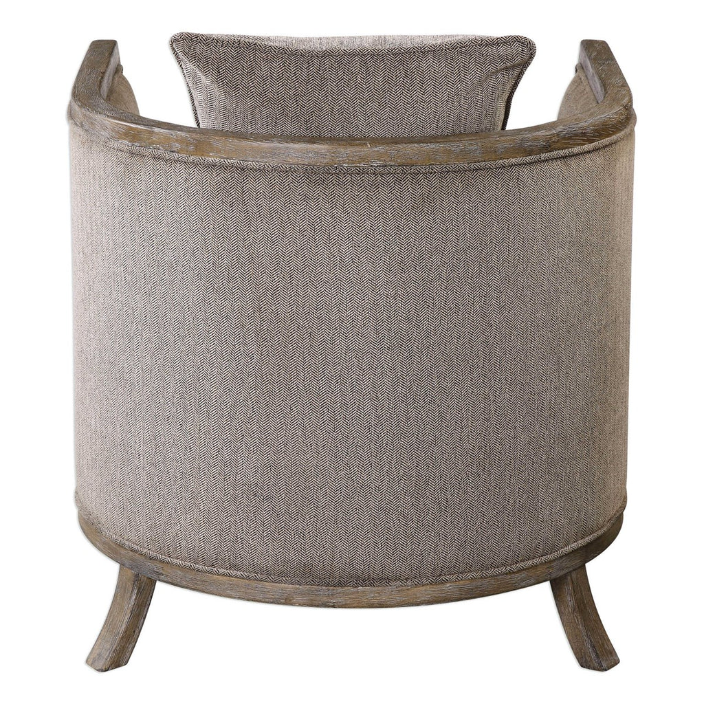 Viaggio Gray Chenille Accent Chair - Bombay Mercantile