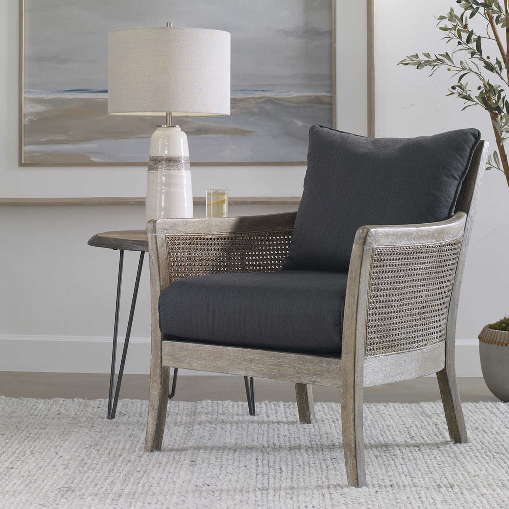 Encore Dark Gray Armchair - Bombay Mercantile