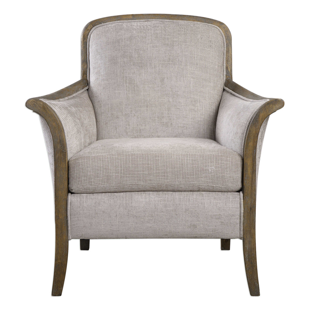 Brittoney Taupe Armchair - Bombay Mercantile