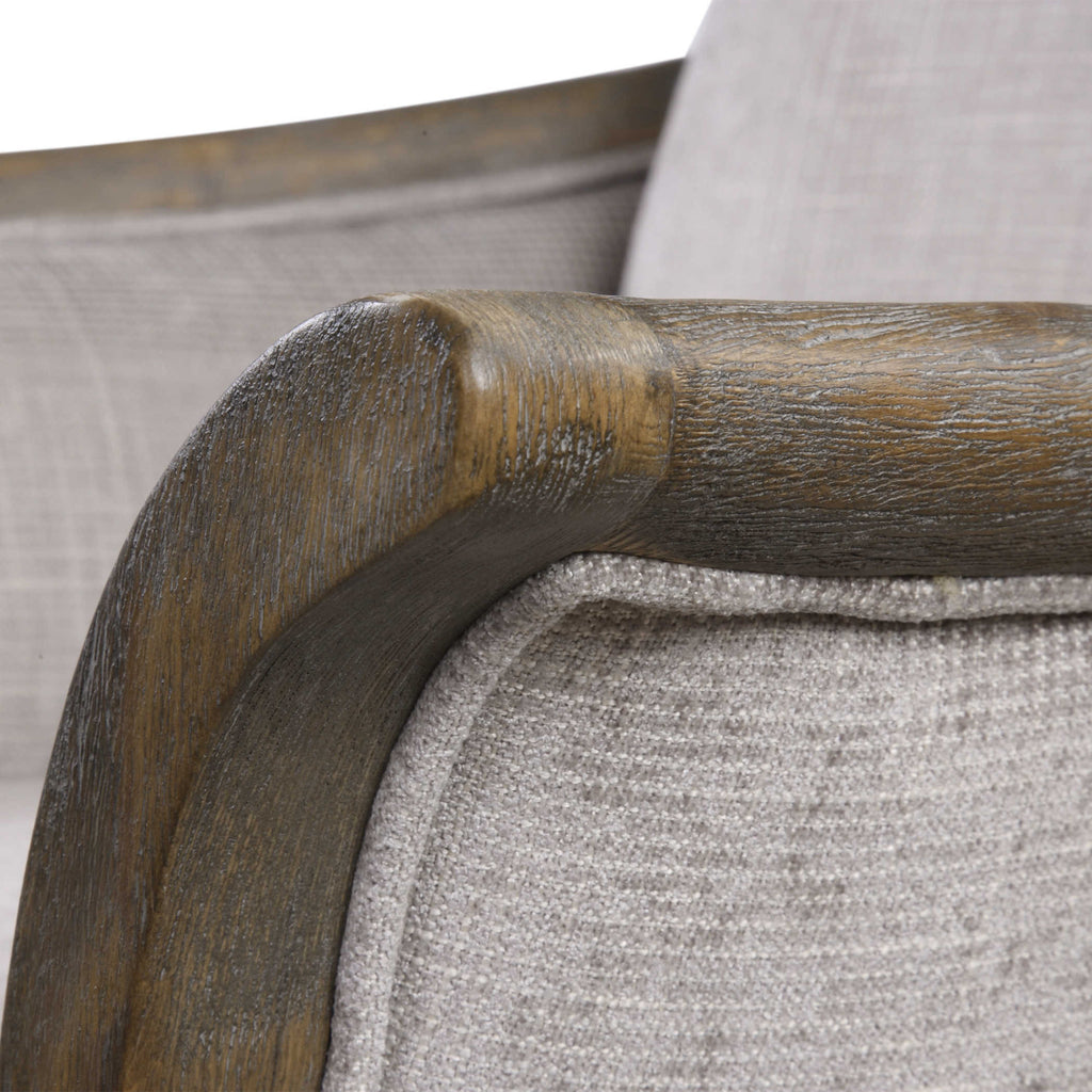 Brittoney Taupe Armchair - Bombay Mercantile