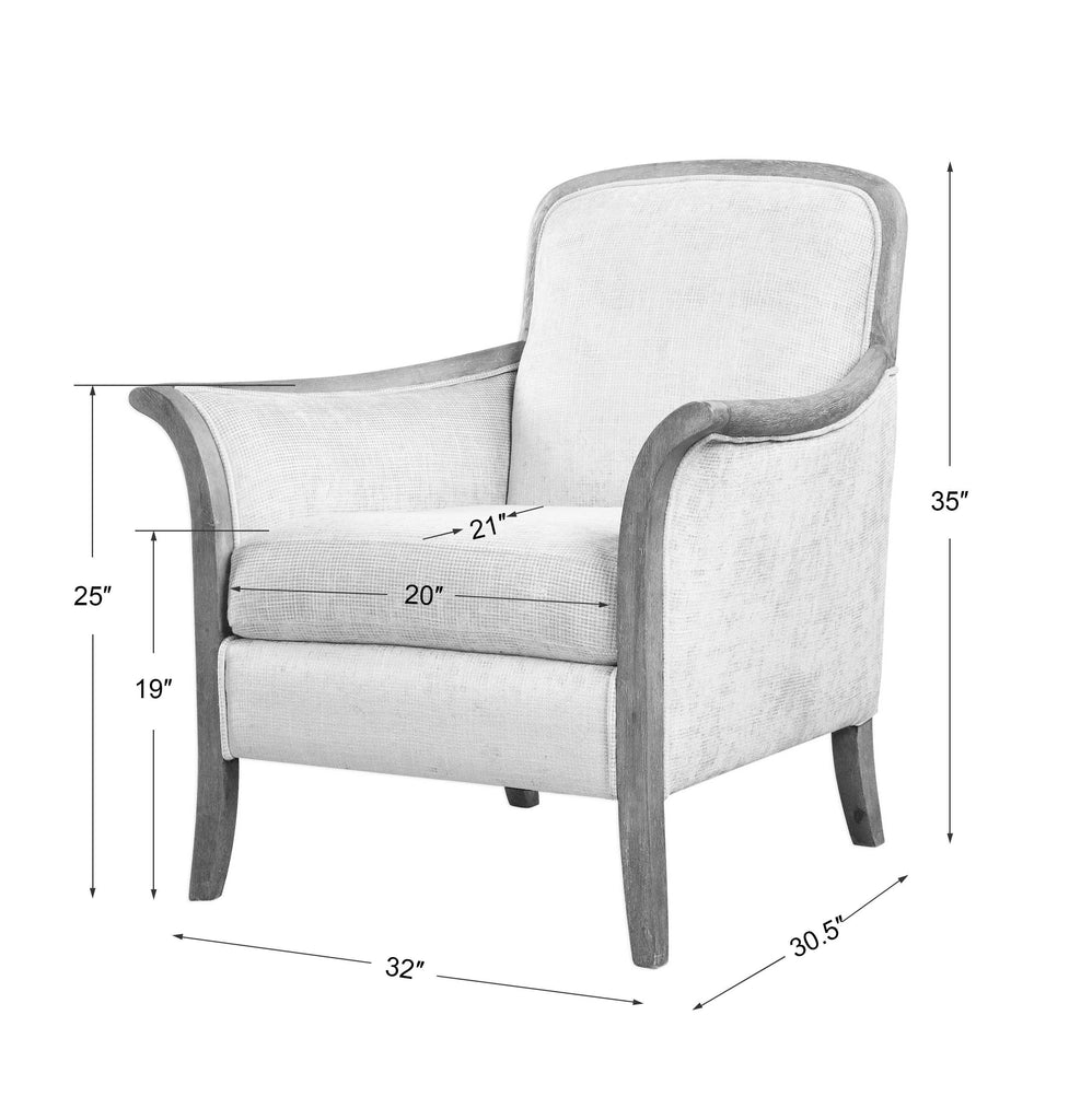 Brittoney Taupe Armchair - Bombay Mercantile