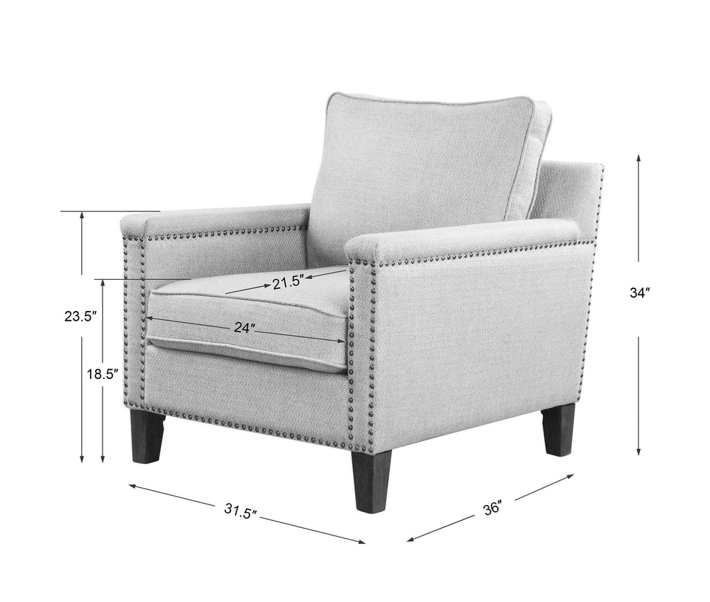 Charlotta Sea Mist Accent Chair - Bombay Mercantile
