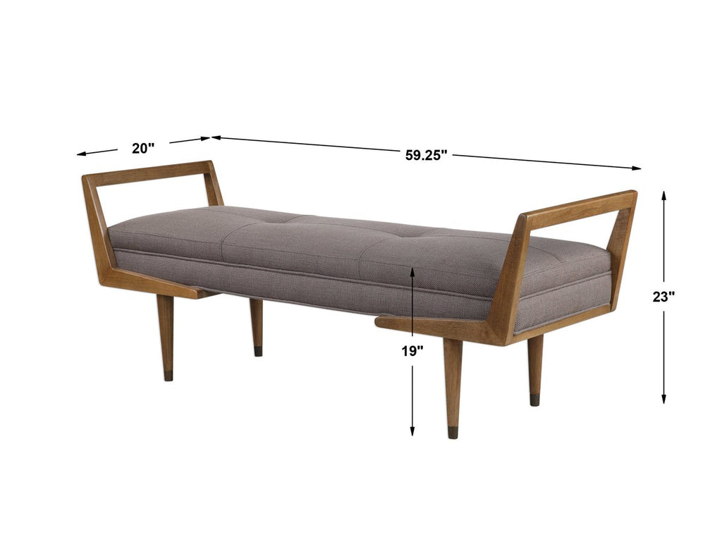 Waylon Mid-Century Modern Bench - Bombay Mercantile