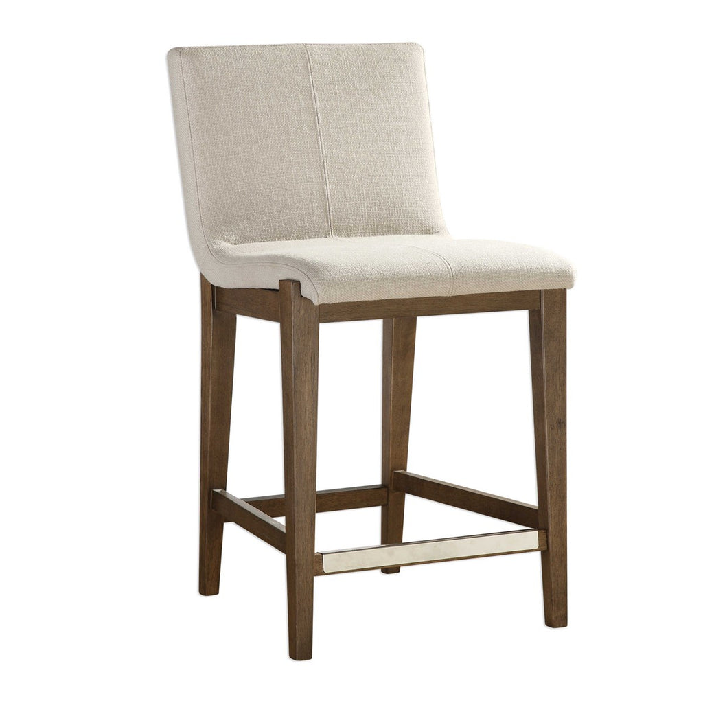 Klemens Linen Counter Stool - Bombay Mercantile
