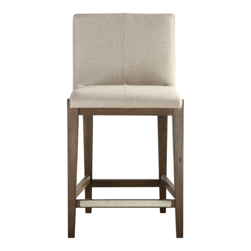 Klemens Linen Counter Stool - Bombay Mercantile