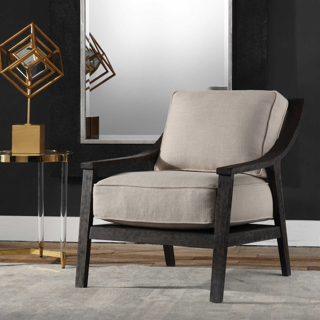Lyle Beige Accent Chair - Bombay Mercantile