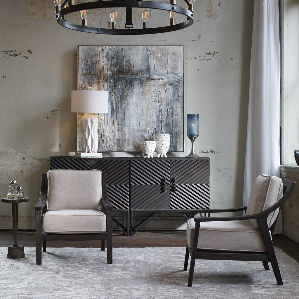 Lyle Beige Accent Chair - Bombay Mercantile