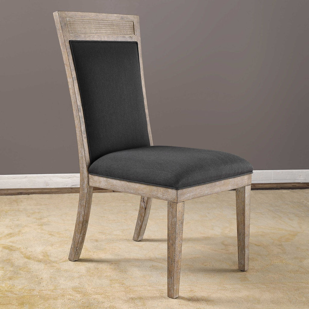 Encore Dark Gray Armless Chair - Bombay Mercantile