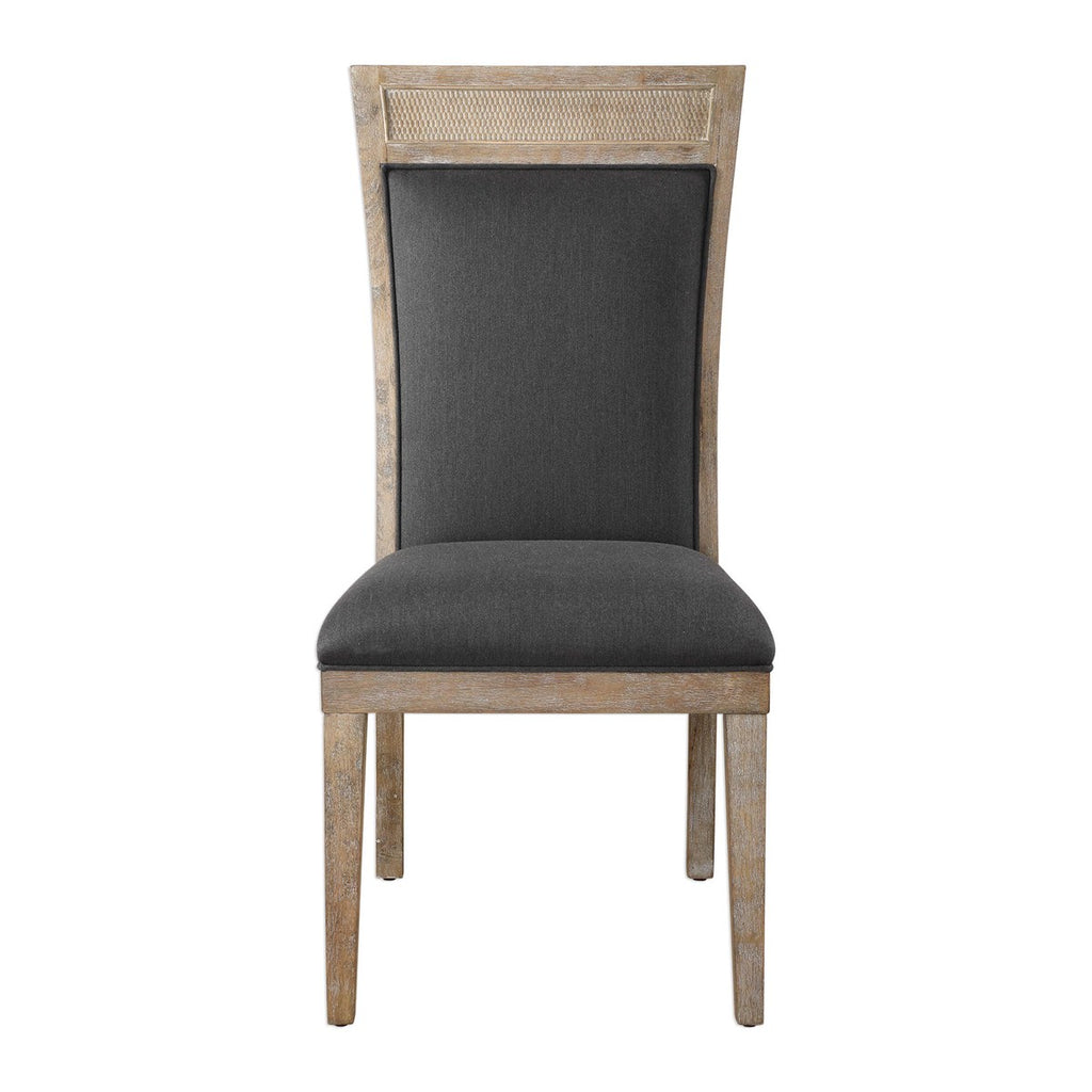 Encore Dark Gray Armless Chair - Bombay Mercantile