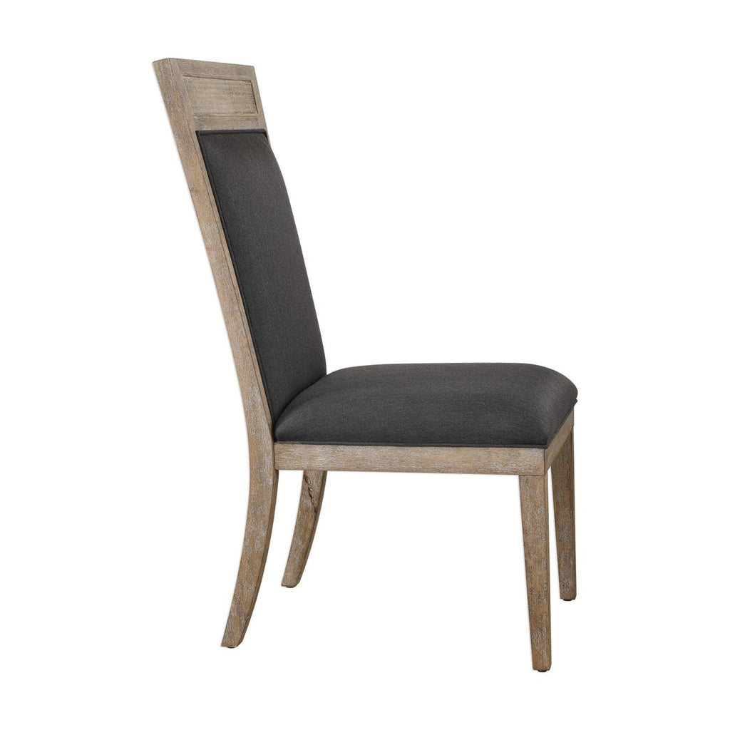 Encore Dark Gray Armless Chair - Bombay Mercantile