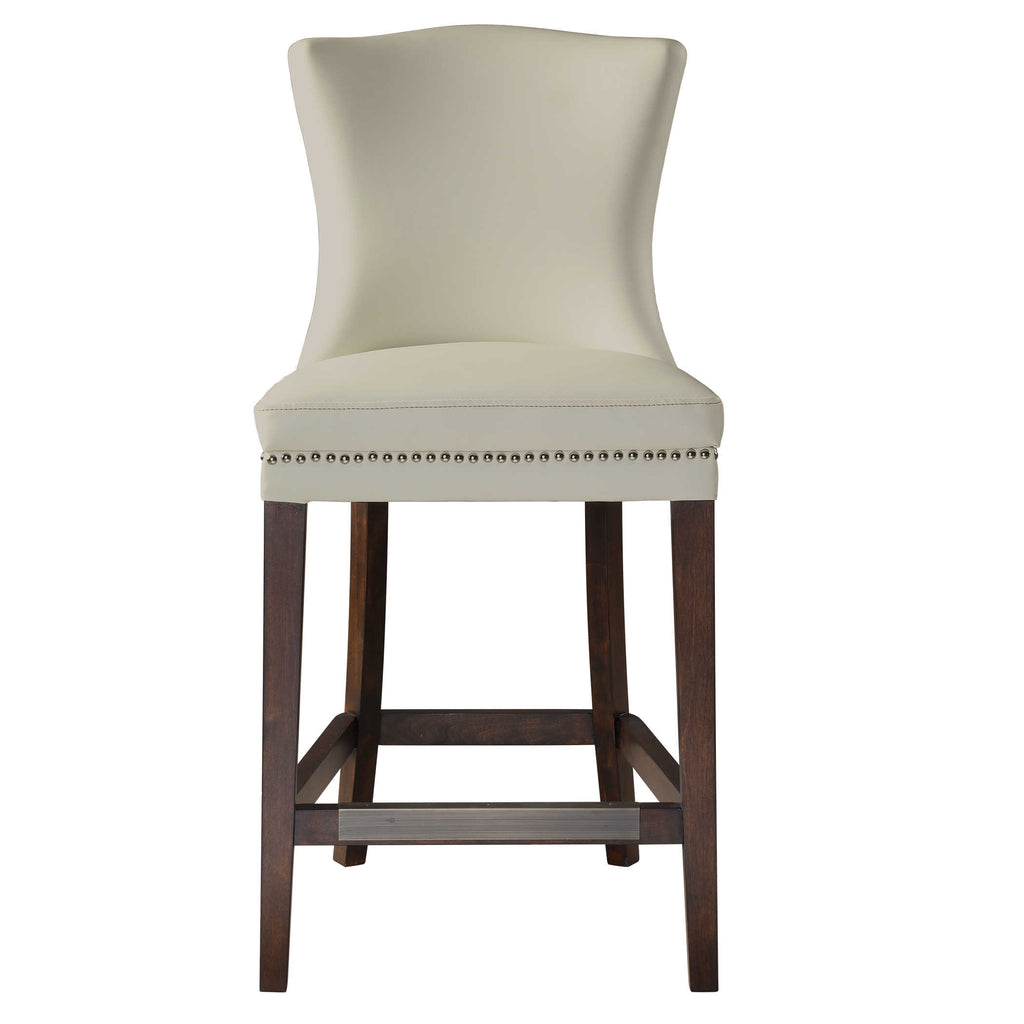 Dariela White Counter Stool - Bombay Mercantile