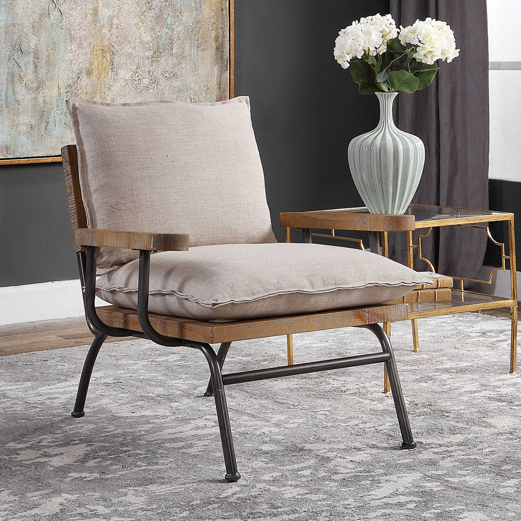 Declan Industrial Accent Chair - Bombay Mercantile