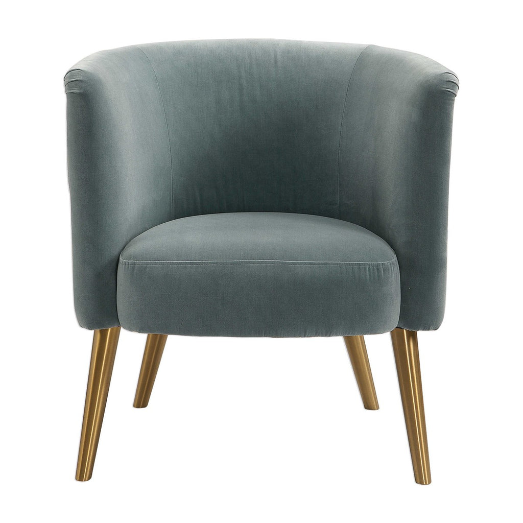 Haider Gray Accent Chair - Bombay Mercantile