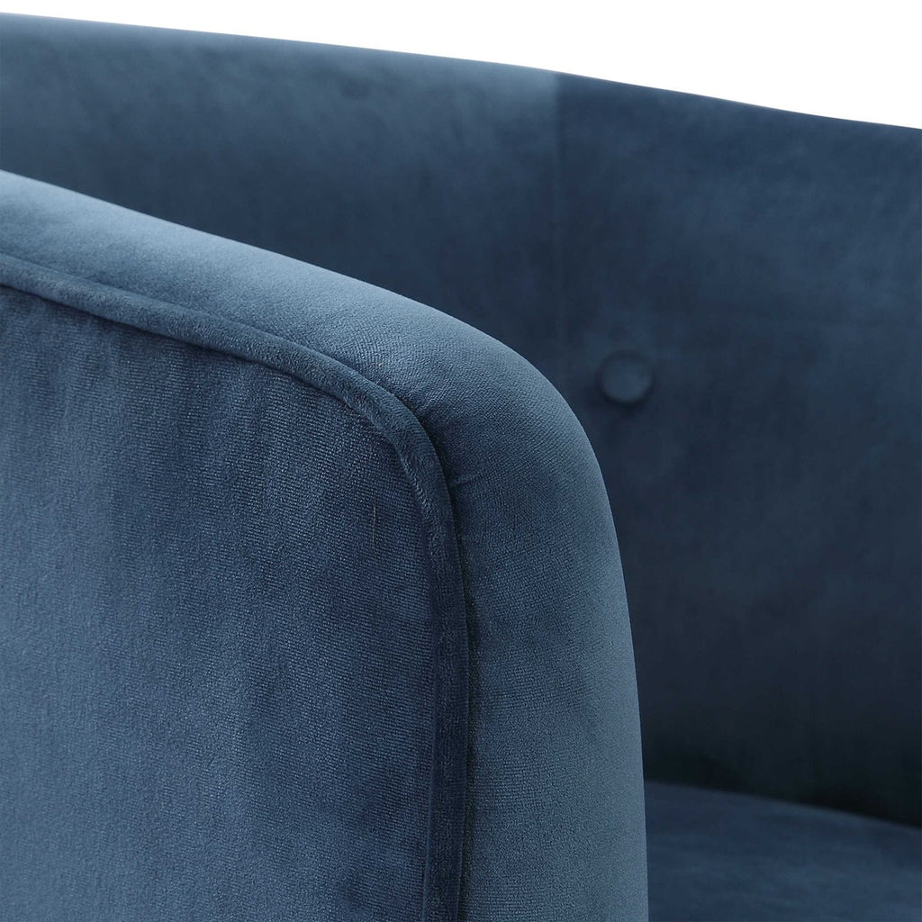 Mallorie Blue Swivel Chair - Bombay Mercantile