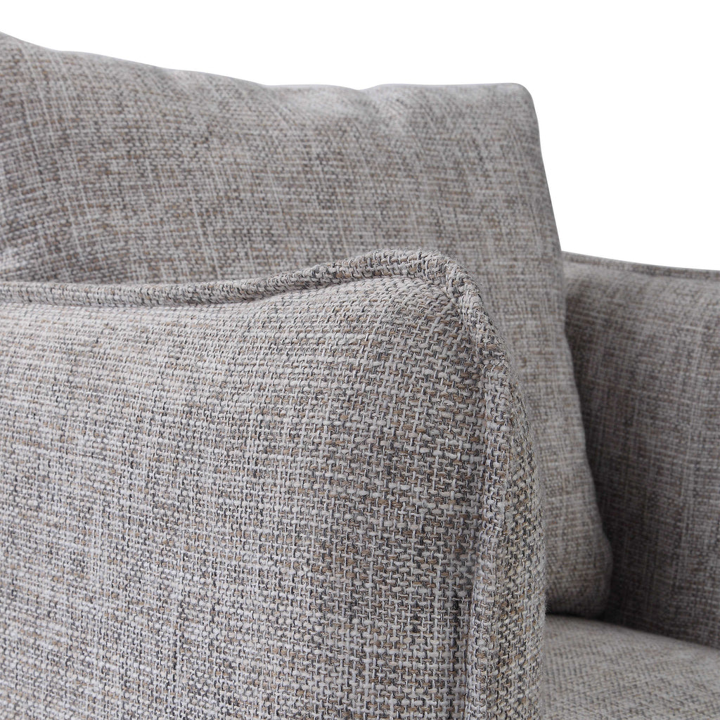 Corben Gray Swivel Chair - Bombay Mercantile