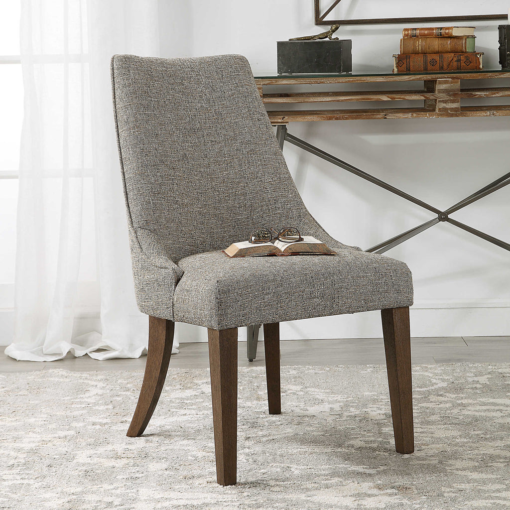 Daxton Earth Tone Armless Chair - Bombay Mercantile