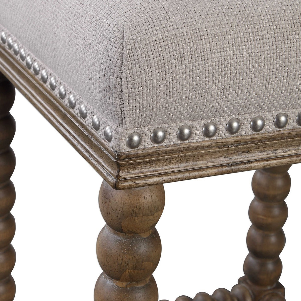 Pryce Wooden Counter Stool - Bombay Mercantile