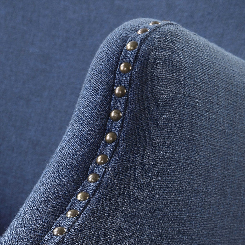 Yareena Blue Wing Chair - Bombay Mercantile