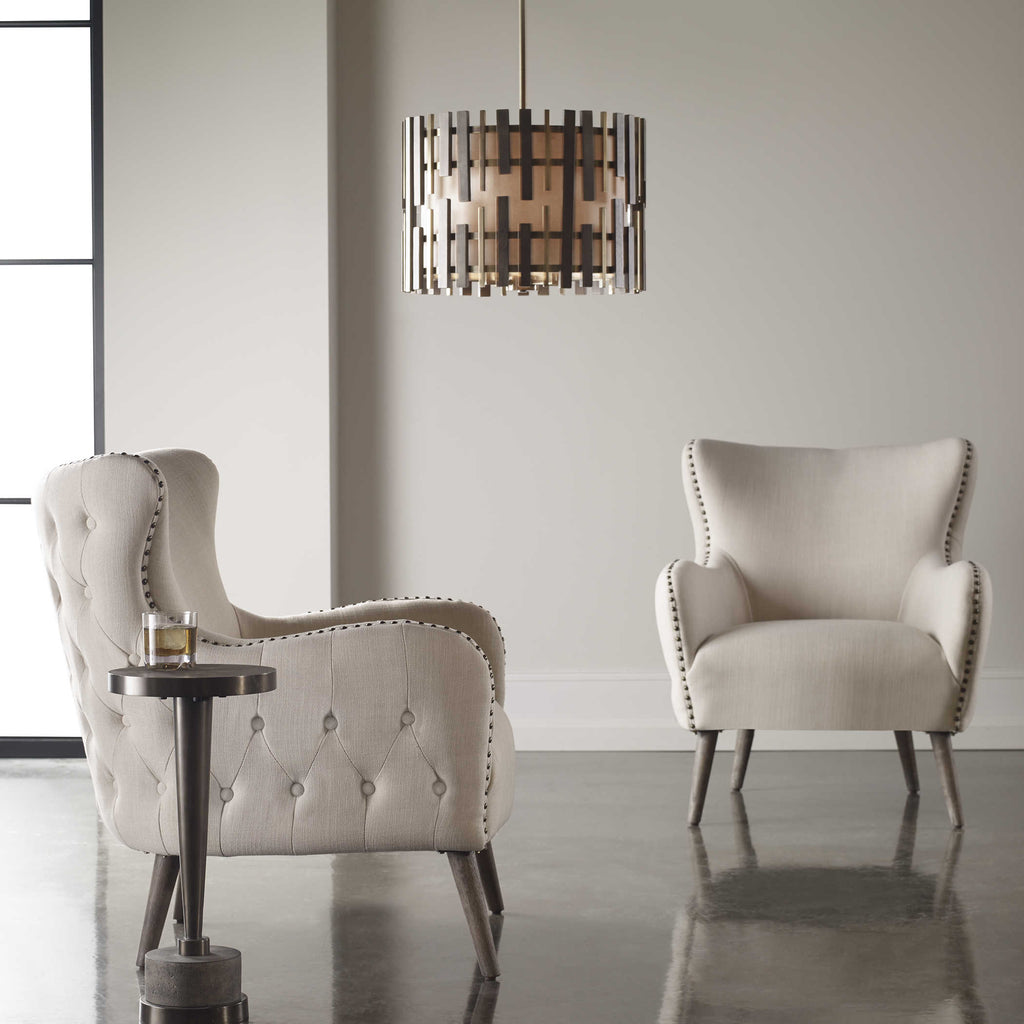 Donya Cream Accent Chair - Bombay Mercantile