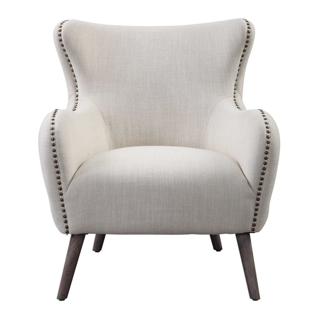 Donya Cream Accent Chair - Bombay Mercantile