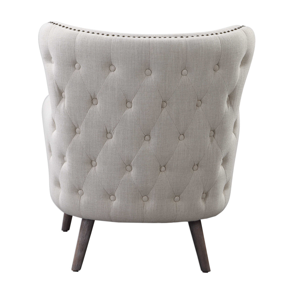 Donya Cream Accent Chair - Bombay Mercantile