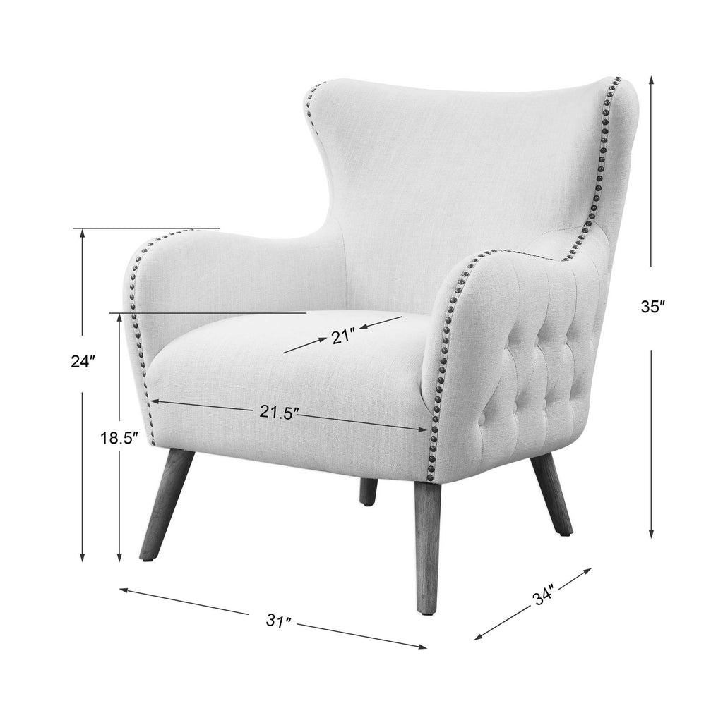 Donya Cream Accent Chair - Bombay Mercantile