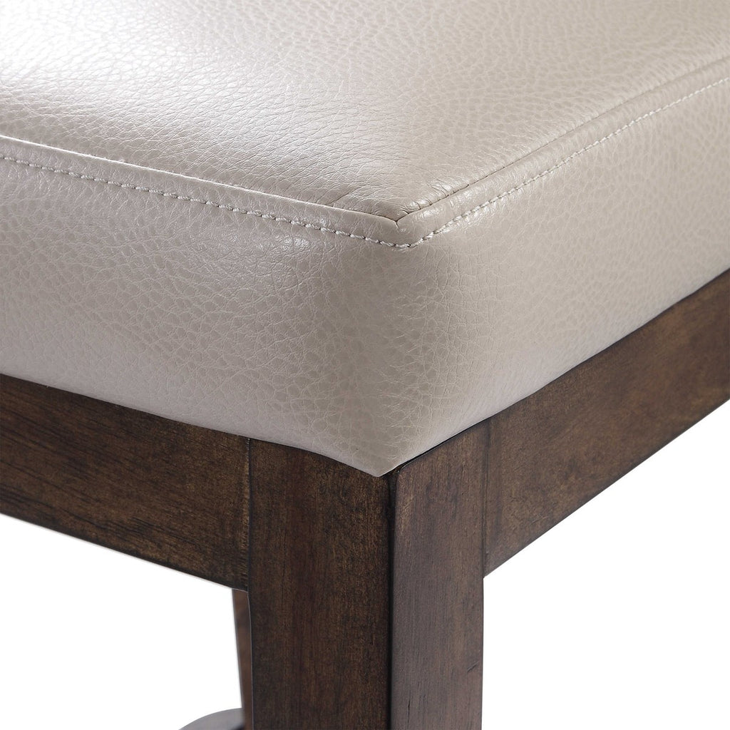 Purcell Leather Counter Stool - Bombay Mercantile