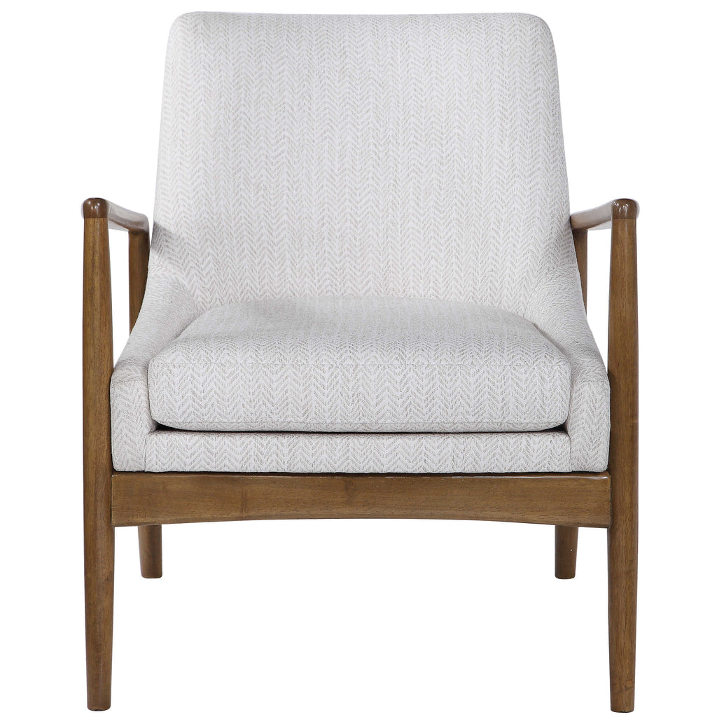 Bev White Accent Chair - Bombay Mercantile